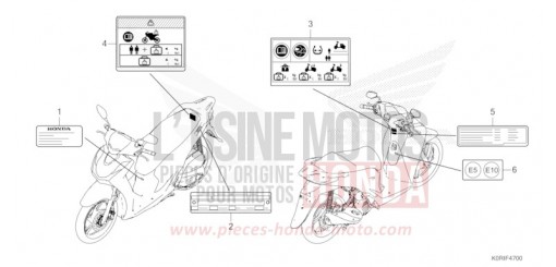 ETIQUETTE DE PRECAUTIONS SH125ADP de 2023